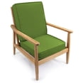 thumbnail image 3 of Jordan Manufacturing Sunbrella 45" x 22" Spectrum Cilantro Green Solid Rectangular Outdoor Deep Seat Chair Cushion Set with Ties and Welt, 3 of 13