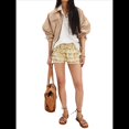 thumbnail image 3 of Mini Shorts con Volantes Florales para Mujer, Pantalones Bombachos con Volantes, Pantalones Abullonados. Albaricoque M, 3 of 8
