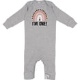 thumbnail image 2 of Inktastic 1st Birthday Boho Rainbow One Year Old Baby Romper Coveralls, 2 of 4
