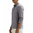 thumbnail image 7 of Generic Mens Linen Henley Shirts Casual Long Sleeve V Neck Polo T-Shirts Button Down Loose Collar Beach Tops, 7 of 7