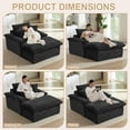 thumbnail image 6 of Lovableguy Chenille Oversized Chaise Lounge Chair Indoor with Ottoman,Corduroy Deep Seat Lounge Sofa Chair,Comfy Reading Chair for Living Room,Bedroom,Dark Gray, 6 of 9