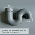 ITSELFER Drain Hose 2m Extension Drain Pipe Bathroom Drain Pipe For