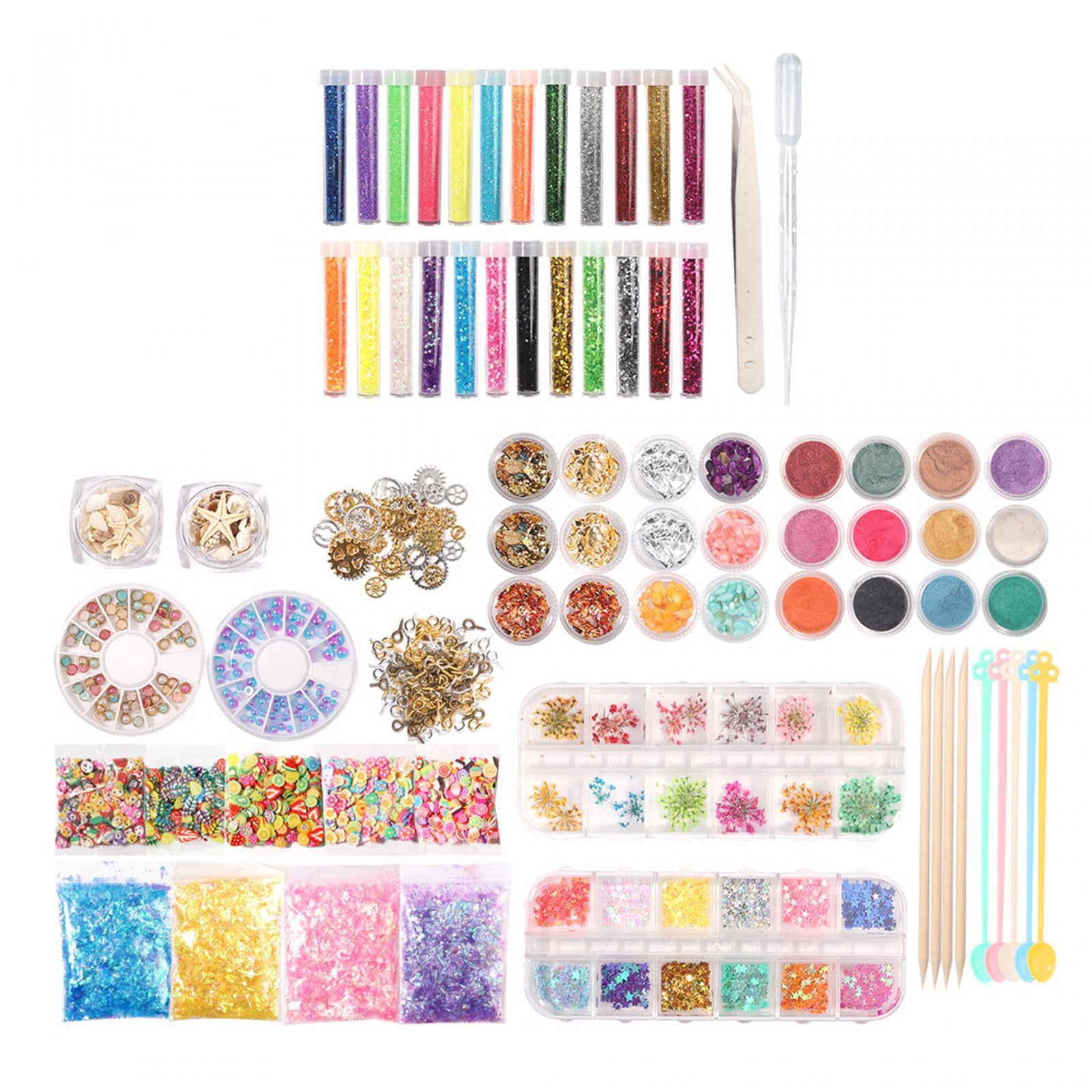 Milageto Resin Decoration Accessories Set Epoxy Art Crafts Tools Nail Art Decorations for