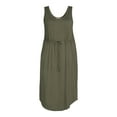 thumbnail image 5 of Terra & Sky Women's Plus Size Drawstring Waistband Dress, 5 of 5