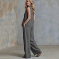 thumbnail image 7 of Two Piece Pant Set For Women Pocket Easy Vacation Daywear Summer Functional Daily Wear Everyday Flowy Modern Simple Travel Ready For Travel For Work, 7 of 7
