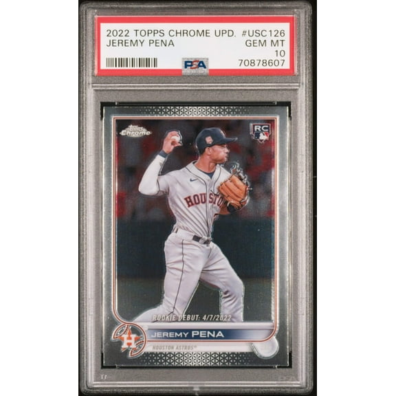 Graded 2022 Topps Chrome Update Jeremy Pena #USC126 Rookie RC Baseball Card PSA 10 Gem Mint