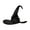 A, variant on WEGFTDUOP Halloween Decoration Halloween Witch Costume Accessories Women's Pleated Witch Hat Party Wizard Headdress Wide Peak Pointed Hat Black Halloween Indoor Outdoor Decoration