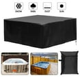 thumbnail image 4 of Lovote Heavy Duty Waterproof Hot Tub Spa Cover Cap Water Resistant Protective Cover 7.2'x7.2' Black, 4 of 7