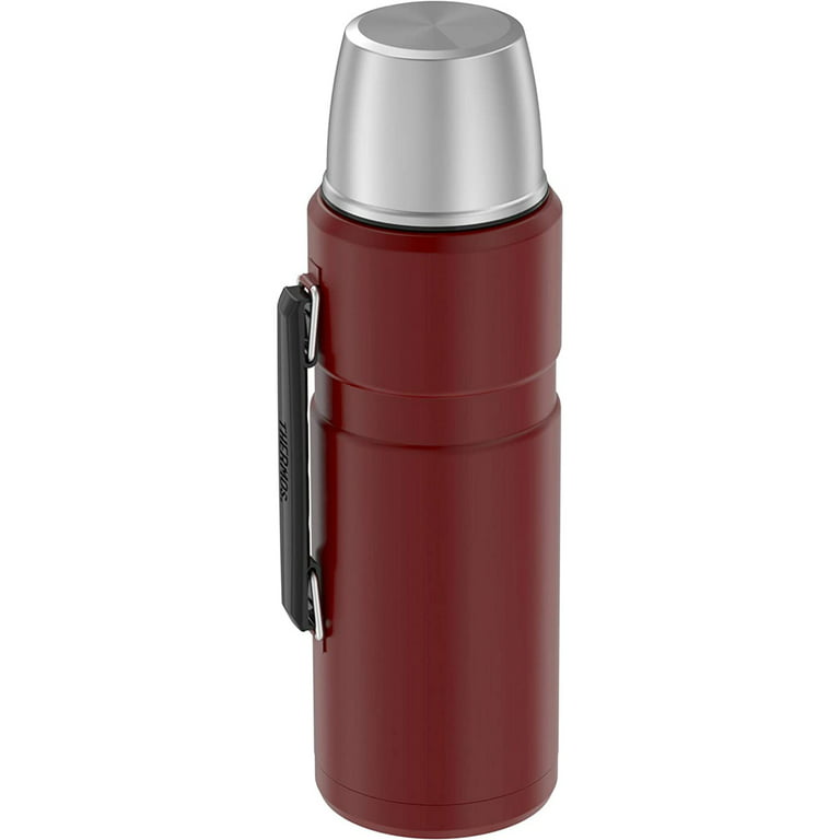 Thermos Stainless Steel King Flask, 1.2L, Red/Silver