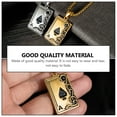 thumbnail image 4 of MasteelfCA 1 Pce Collier en Acier Inoxydable pour Homme Motif Reine de Pique Chaîne de Cou pour Homme, 4 of 8
