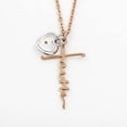thumbnail image 5 of Rose Gold Plated Initial Faith Cross Necklace with Heart Mustard Seed Christian Jewelry Religious Gifts Y1378 (Rose Gold), 5 of 9