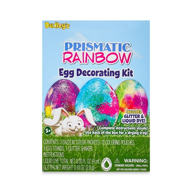 Dudley's Prismatic Rainbow Egg Decorating Kit, Easter, Glitter