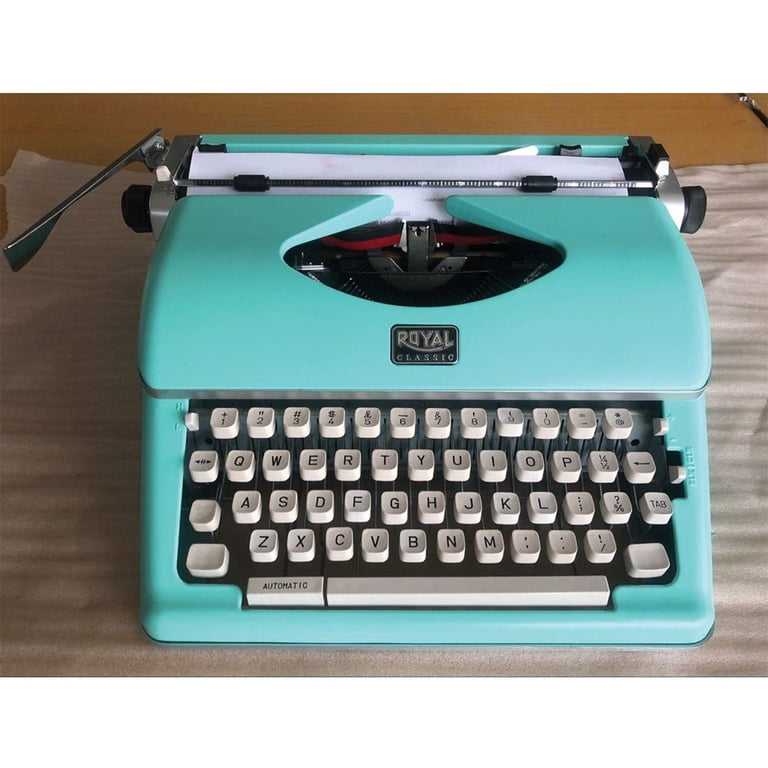 ミント Royal Classic Manual Typewriter, Metal, Mint Green, with Storage