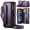Purple, variant on Wallet Case for Samsung Galaxy S25 Ultra, 3-in-1 Crossbody Phone Bag with RFID Blocking, 10 Card Slots & Zipper Purse, Premium PU Leather Flip Cover with Adjustable Shoulder Strap for Women