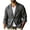 Dark Gray, variant on Mens Cotton Linen Blazer Single Breasted Two Button Casual Suit Jacket Notch Lapel Long Sleeve Lightweight Patch Pocket Coat for Business Travel and Weekend Wear