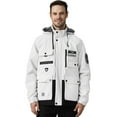 thumbnail image 2 of LEDUNTINO Men's Winter Jacket With Hood Water-Resistant Casual Coat Composite Fleece-Lined Outdoor Apparel For Cold Weather, 2 of 7