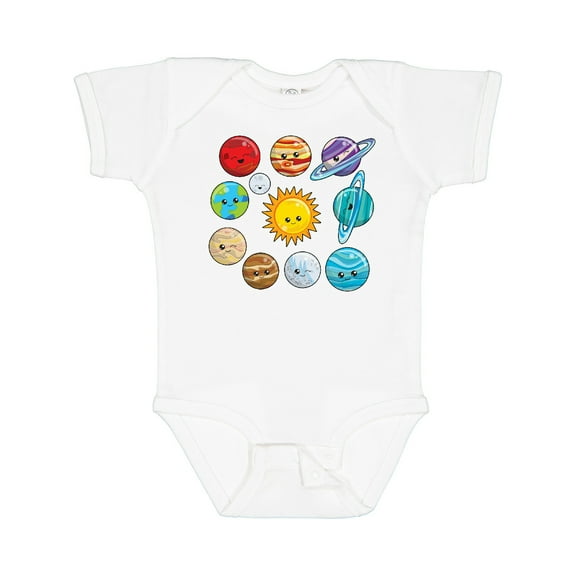 Inktastic Happy Sun Moon and Planets Boys or Girls Baby Bodysuit