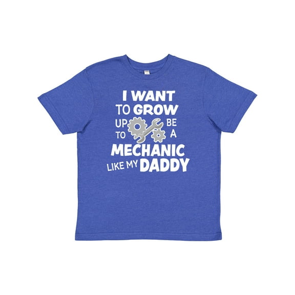 Inktastic I Want to Grow Up to Be a Mechanic Like My Daddy Youth T-Shirt