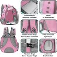 thumbnail image 3 of Mochila transportadora para gatos, mochila transportadora para mascotas, paquete frontal para gatos pequeños, medianos, cachorros, mochila transportadora para perros, bolsa, cáps, 3 of 5