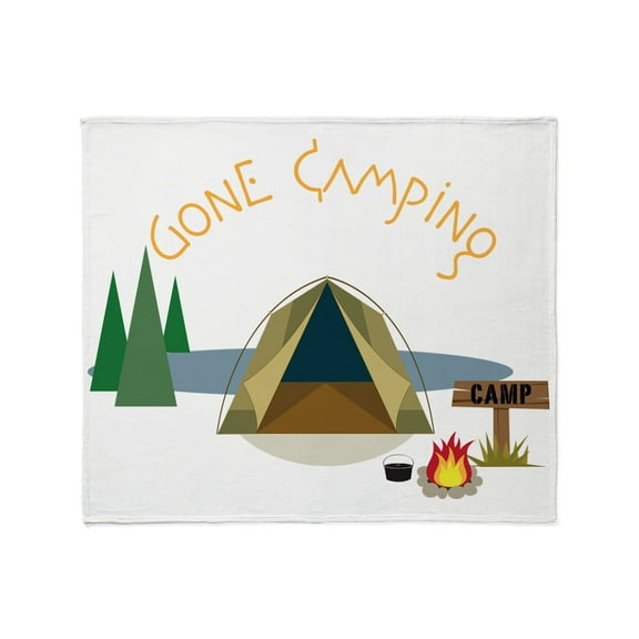 CafePress - Gone Camping Throw Blanket - Soft Fleece Throw Blanket, 50"x60" for All Ages