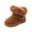 Brown, variant on Girls' Snow Boots Warm Comfy Toddler Winter Boots Girls Cute Cotton Outdoor Princess Ankle Boots Pink,2(Toddler/Little Kid/Big Kid)