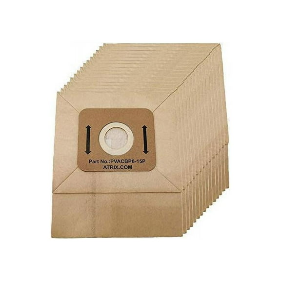 Atrix PVACBP6-15P Ergo and Ergo Pro Backpack Series Paper Filter Bags (15 Pack)