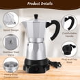 thumbnail image 4 of Cafetera eléctrica para café espresso Lemosae, 300 ml, 6 tazas, 4 of 7