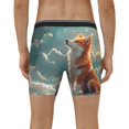 thumbnail image 4 of Cauagu Starry Sky Cloud Fox Print Men's Boxer Briefs, Funny & Cute Underwear Elastic Waistband Briefs Ideal Gift for Men,1-Pack, 4 of 7