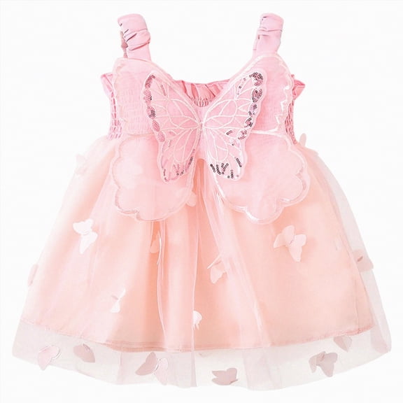 HCNTES Girls Children Kids Summer Floral Dress Puff Sleeve Casual Sundress for Toddler Little Big Kids 2T 3T 4T Spring(3-4 Years,D01-Pink)