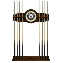 United States Navy Solid Wood Cue Rack with a Chardonnay Finish