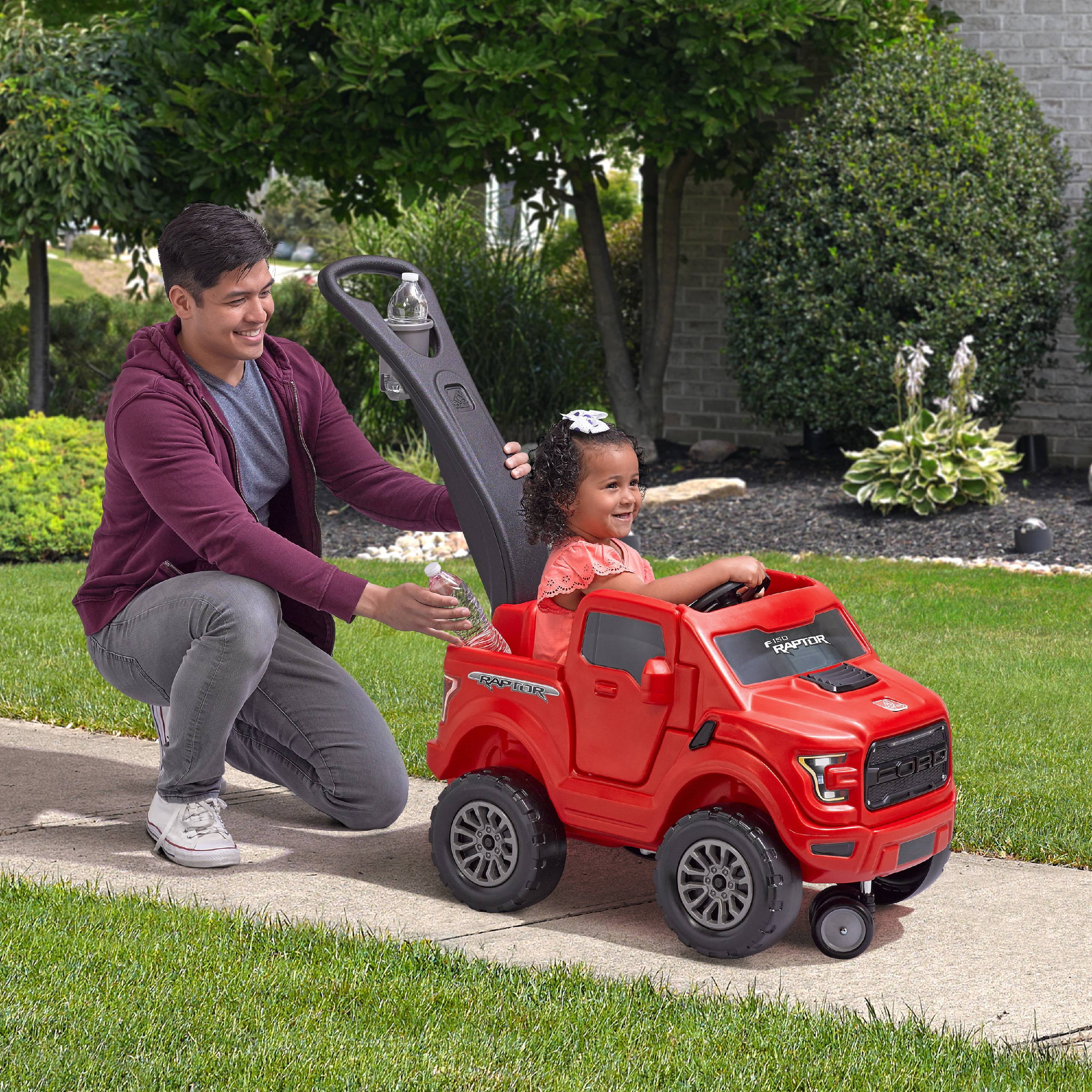 Step2 2-in-1 Red ford F-150 SVT Raptor Push Car, Ride-On Toy for Toddlers