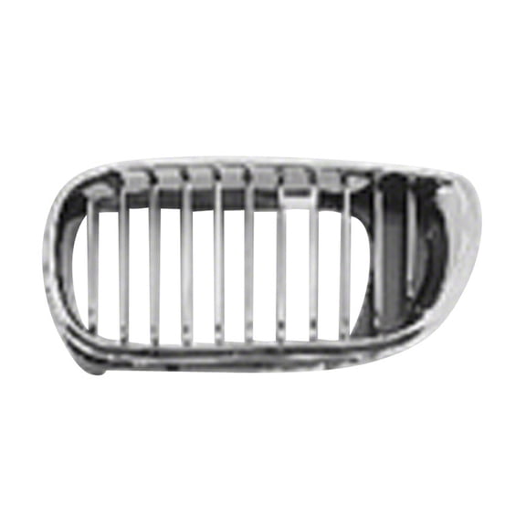 New Aftermarket Premium Fit Black / Chrome Driver Side Grille 51137042961 fits 2002-2005 BMW 325i Base Sedan 4-Door