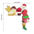 thumbnail image 3 of HCTSHG Christmas Door Frame Decoration Snowman Santa Penguin Front Door Corner Sign Decor Home Wooden Door Frame Ornament Party Table Decor Props Gift for Wall Window DIY Craft (Santa), 3 of 3