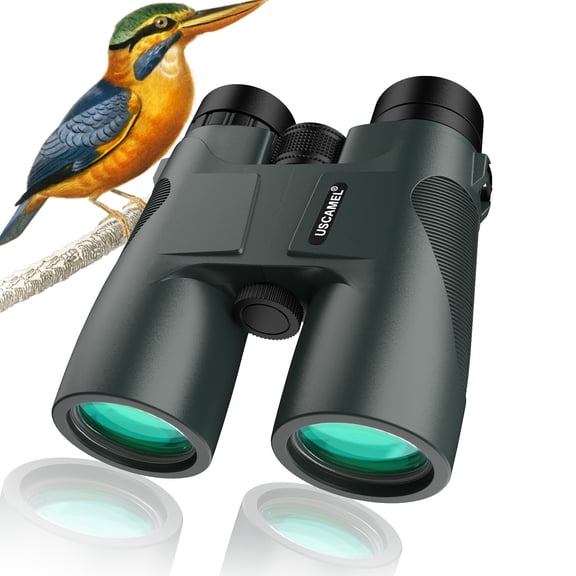 USCAMEL 10x42 Binoculars for Adults, BAK4 FMC Binoculars with Low Night Vision, Clear Image Compact Professional Hunting Binoculars Waterproof for Bird Watching, Traveling
