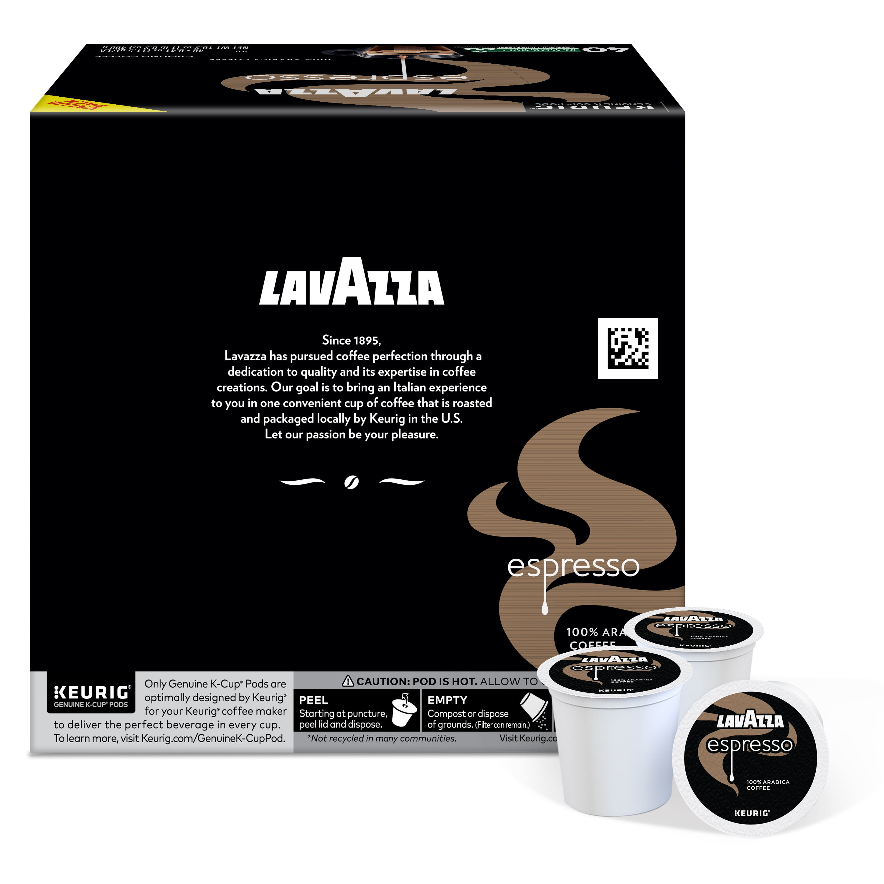 Lavazza Espresso Keurig K-Cup® Pods, Medium Roast, 100% Arabica (160 Pods)