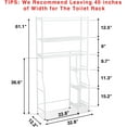 thumbnail image 2 of Over Toilet Bathroom Organizer 33",6-Tier Over The Toilet Storage Cabinet,Over The Toilet Storage Shelf for Restroom,Laundry(White), 2 of 9