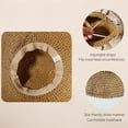 thumbnail image 5 of Floppy Big Beach Straw Hats for Women Foldable Summer Wide Brim Packable Sun Hat Womens Travel Straw Fedora Hat, 5 of 8