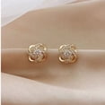 thumbnail image 2 of 1Ct Lab Created Diamond Round Stud Women's Earrings 14K Yellow Gold Plated, 2 of 3