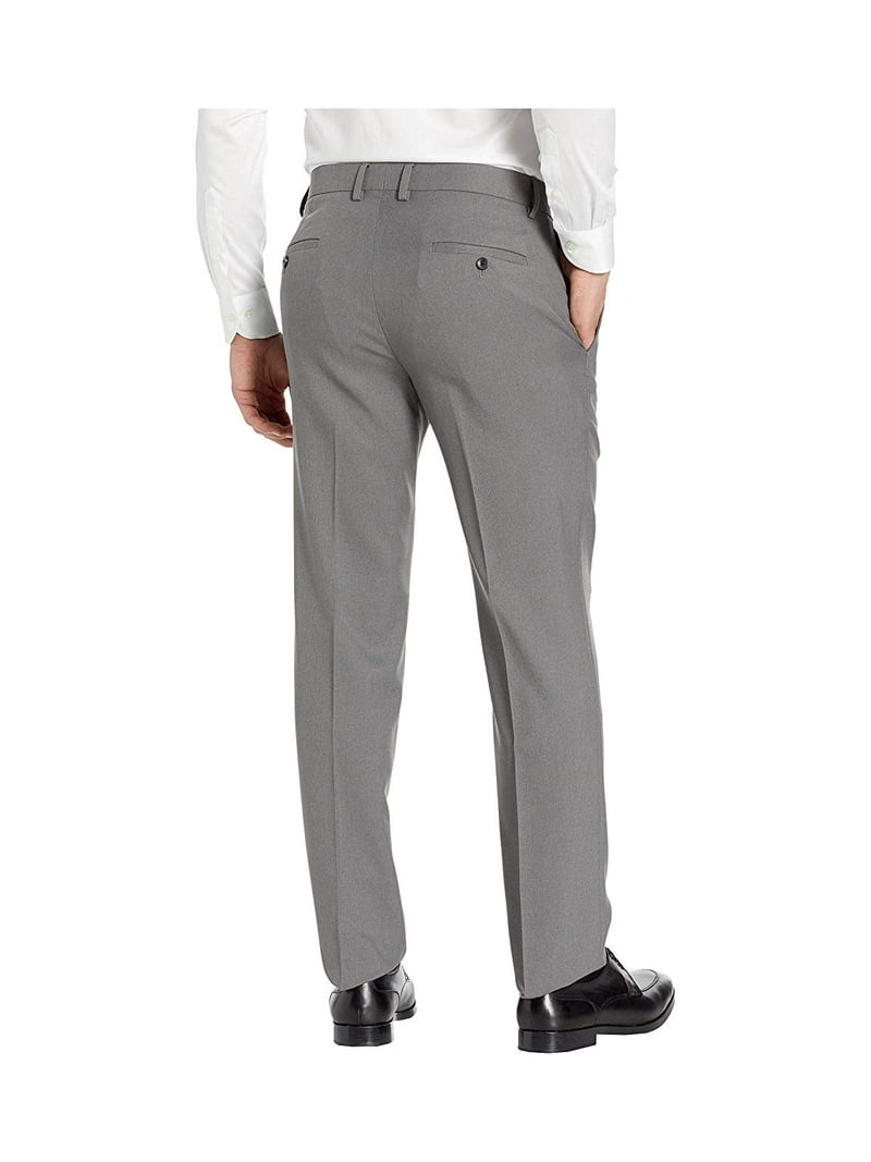 Kenneth Cole Reaction MEDIUM GREY Men's Modern-Fit Micro-Check Pants, US 38x30 Kenneth Cole Reaction MEDIUM GREY Men's Modern-Fit Micro-Check Pants, US 38x30