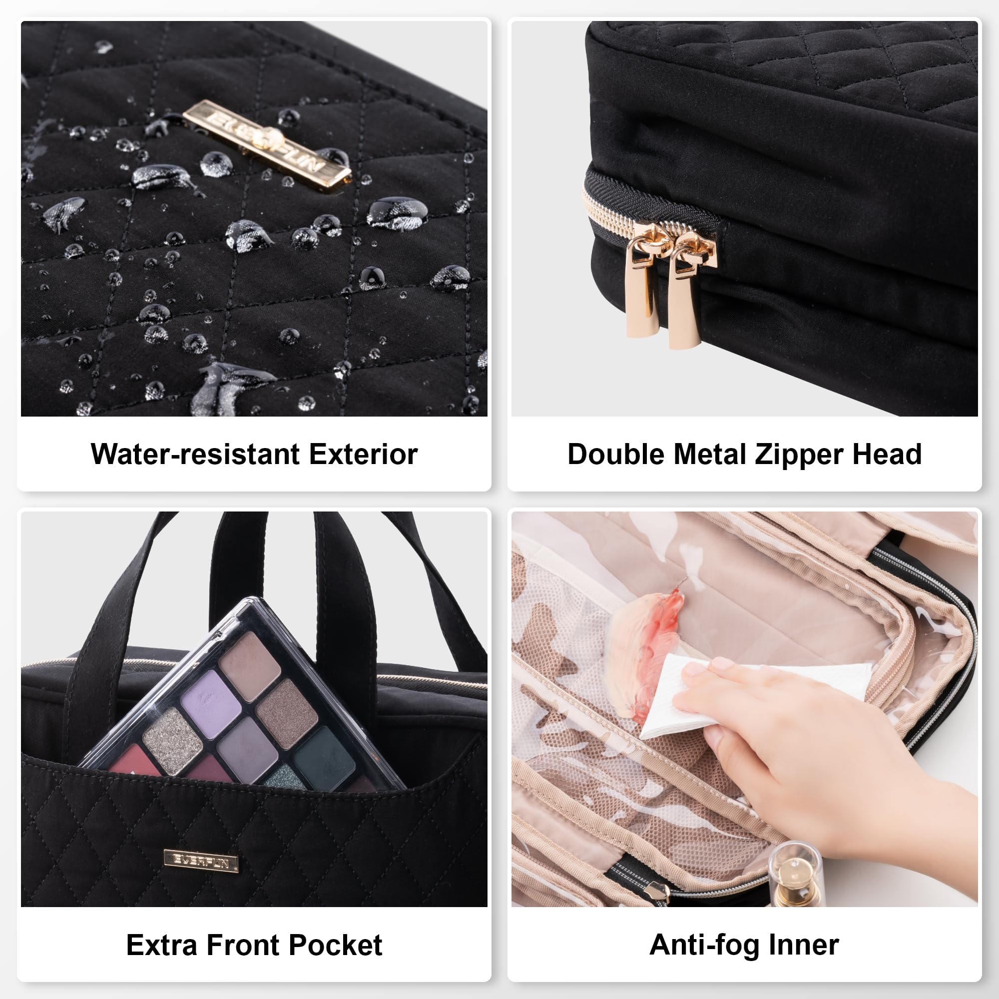 Everfun Large Toiletry Bag, Black photo 7
