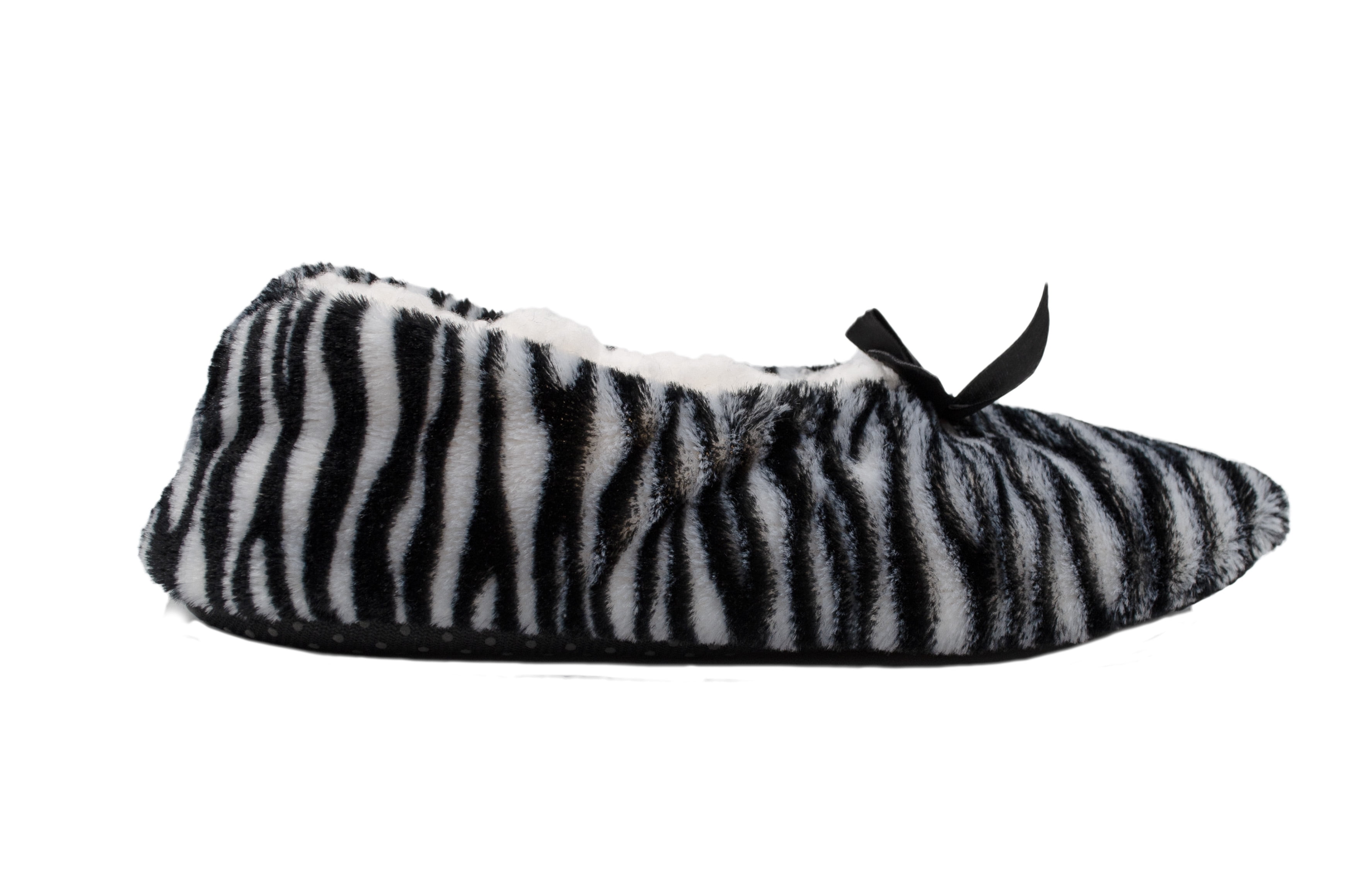 Gold Toe Women's Cozy Animal Print Slipper Socks with Sherpa Lining Slip-on Comfy House Shoes