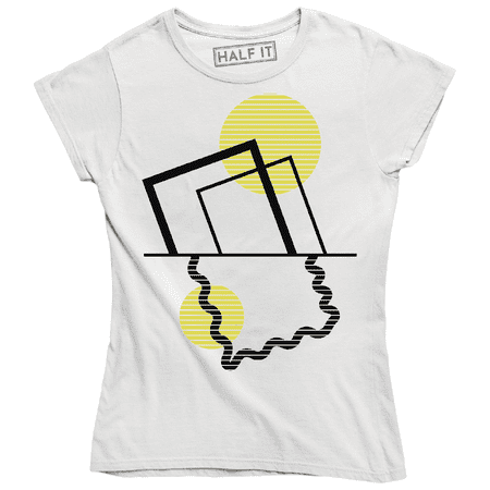 Abstract Mirror Frames Design Water Art Women s T-Shirt
