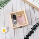 thumbnail image 3 of 2Pcs Small Wood Box with Lid, 4.7'' x 4.7'' x 2'' Unfinished Wood Gift Box with Glass Lid, Tiny Box for Gift and Home Decorations, 3 of 5