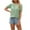 Green Shirts for women, variant on HAPIMO Women's Trendy Cotton Linen Loose Tops Summer Round Neck Pullover for Teen Girls Solid Color Pleated Elegant Casual Blouses Short Sleeve Ruffle Army Green XL
