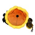 thumbnail image 2 of Flmtop Pet Dog Cartoon Animal Pattern School Bag Teddy Backpack with Traction Leash Yellow, 2 of 9