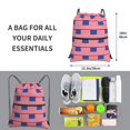 thumbnail image 3 of Love America Drawstring Backpack Bag Water Resistant Yoga Shopping Cinch Bag Sackpack For Men Women, 3 of 7