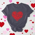 thumbnail image 1 of T-shirt Décontracté à Col Rond et Manches Courtes Imprimé Arbre de Noël pour Femmes, 1 of 1