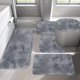 thumbnail image 5 of Juego de 5 alfombras de baño, alfombras secas, alfombra de ducha, alfombra de piso lavable, colores mixtos, consta de microfibra suave para su hogar, inodoro, sala de estar, baño, baño, entrada., 5 of 7