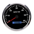 thumbnail image 2 of 110mm Tachometer Gauge with 7 Color Backlight, DC 9-32V 6000RPM Boat Tachometer Hour Meter for Truck Tractor Trailer Car RV, 2 of 7