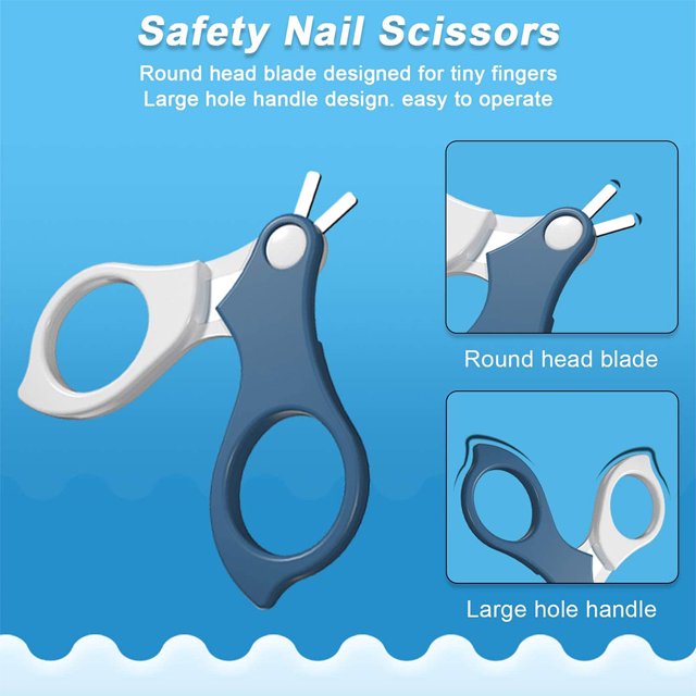 Ensemble de Coupe-Ongles pour Bébé, Trousse de Soins pour Bébé 4-en-1 avec Étui Mignon